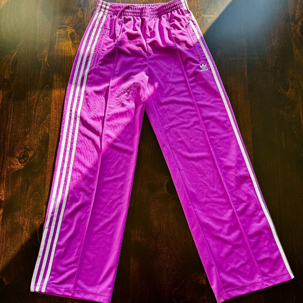 Adidas women's small magenta track pants